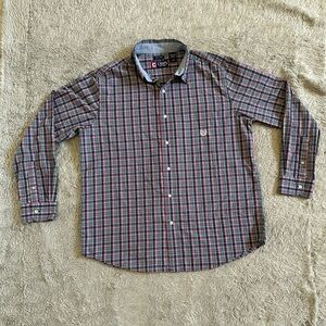 Men’s Chaps colorful button down shirt, Size L